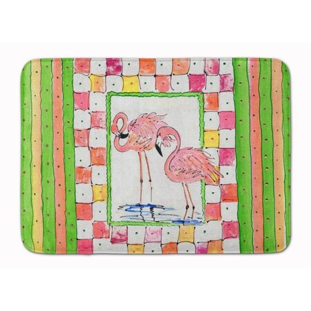 Jensendistributionservices Bird Flamingo Machine Washable Memory Foam Mat MI2550448